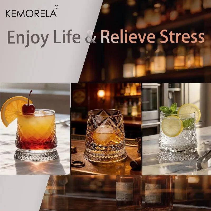 360 Degree Rotating Whiskey Glass