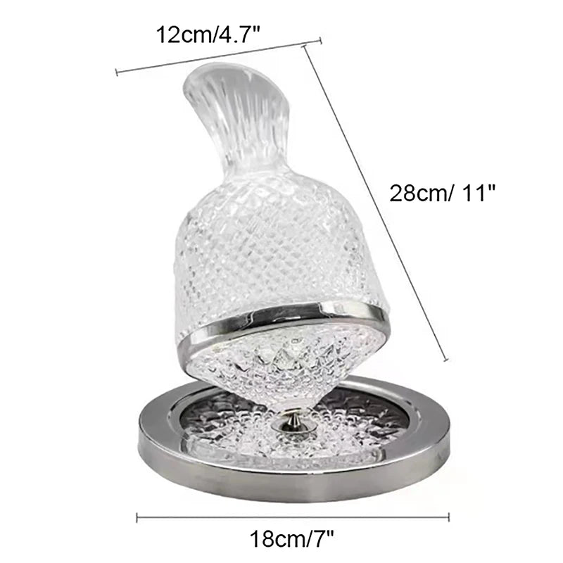 Rotating wine decanter gift for wine lovers
