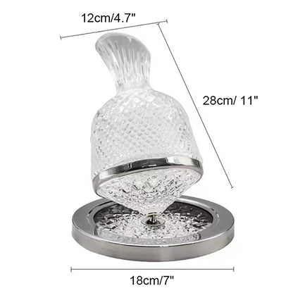 Rotating wine decanter gift for wine lovers